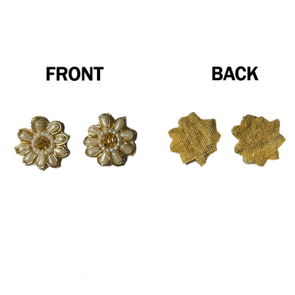 Moti and Pearl work Flower Butti Patch