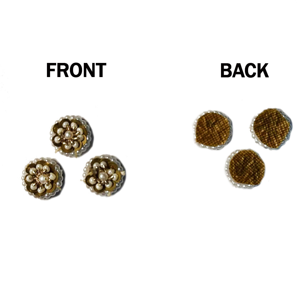 Round Sequins and Moti work Small Butti Patch 20 Pcs