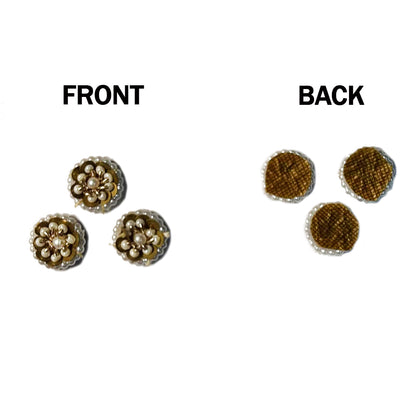 Round Sequins and Moti work Small Butti Patch 20 Pcs