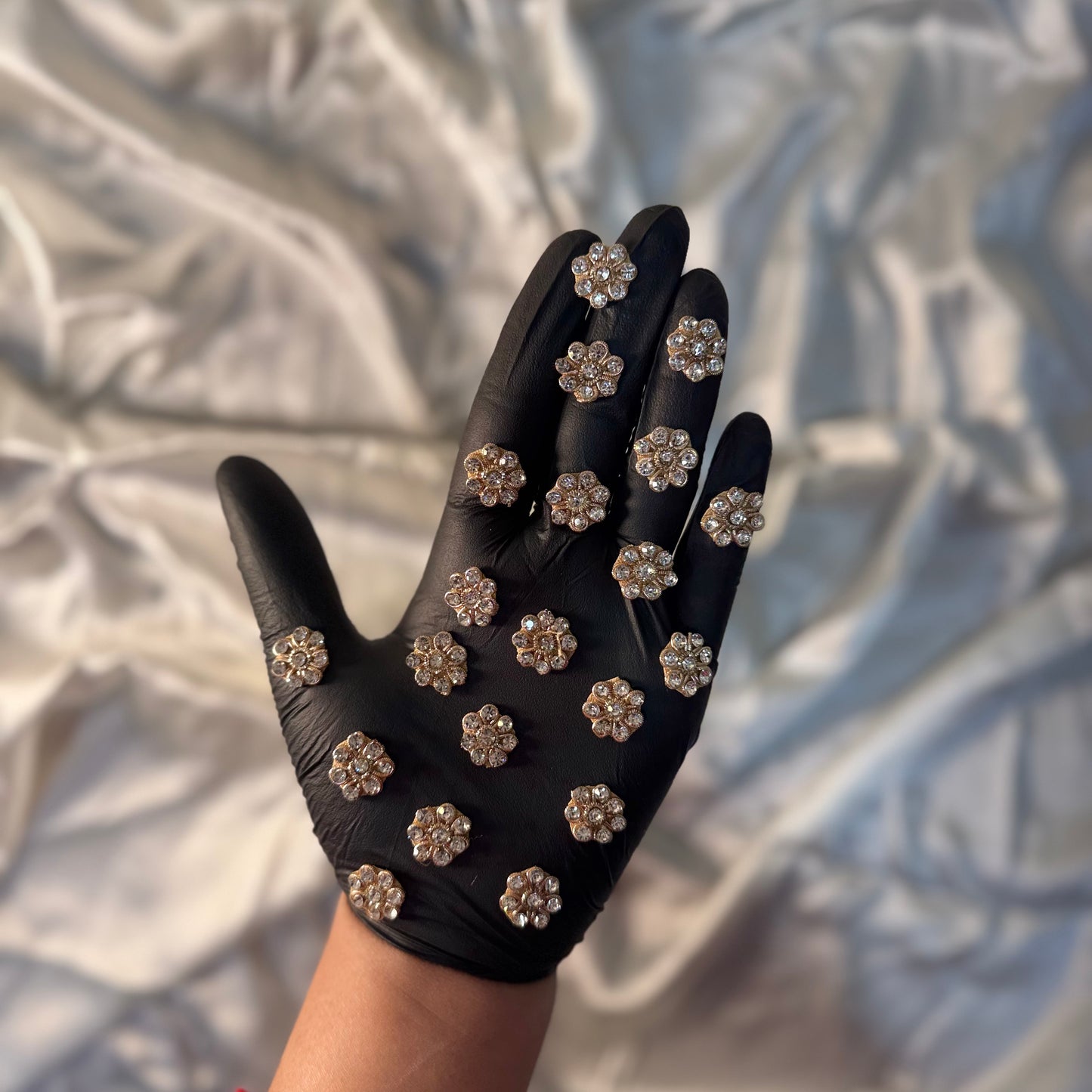 Stonework Flower Butti Patch Applique