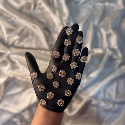 Stonework Flower Butti Patch Applique