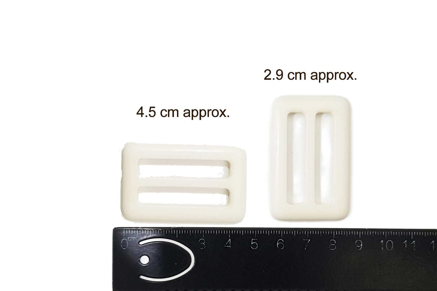 White color Plastic Buckles Set of 4 Pcs