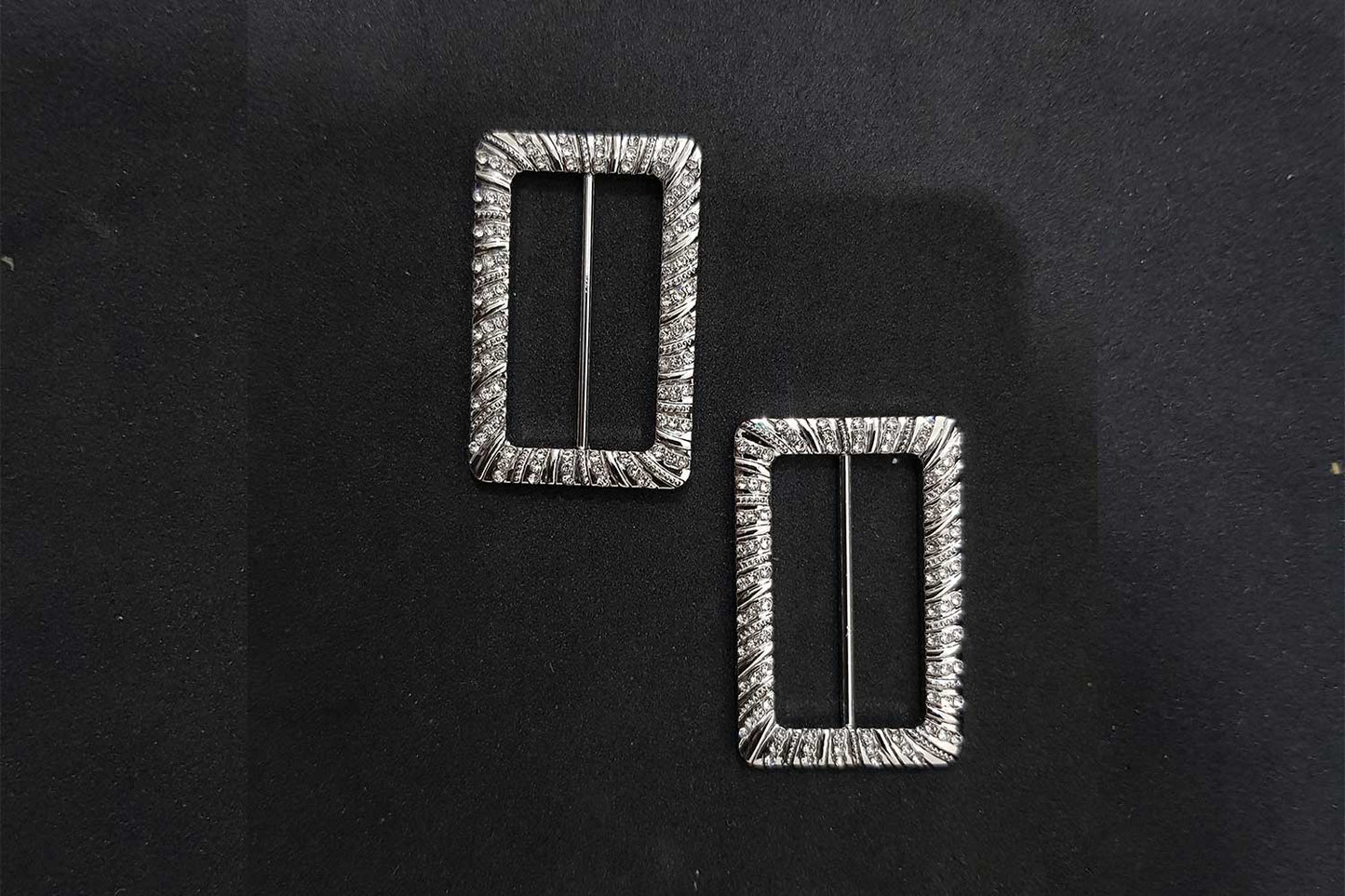 Rectangle Rhinestone Buckle for Dresses, Scarves & Crafts