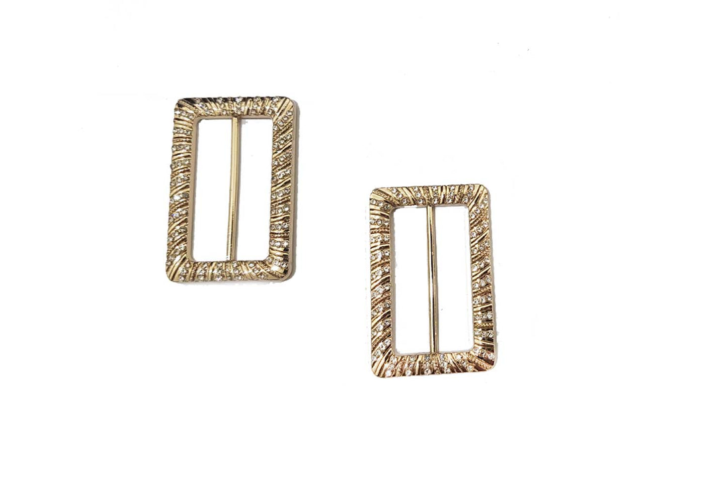 Rectangle Rhinestone Buckle for Dresses, Scarves & Crafts