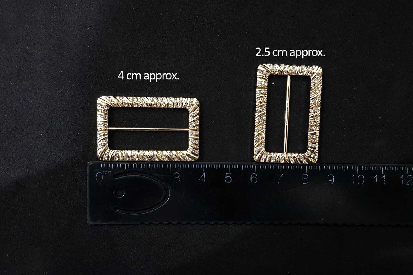 Rectangle Rhinestone Buckle for Dresses, Scarves & Crafts