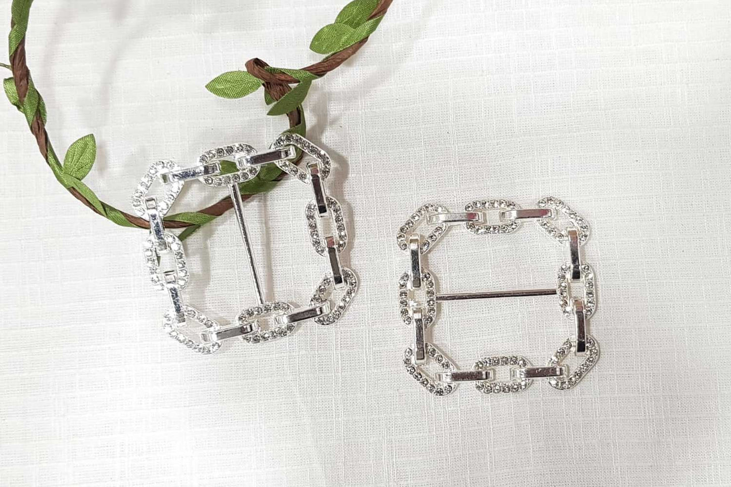 Designer Stonework Metal Buckles 1 pc