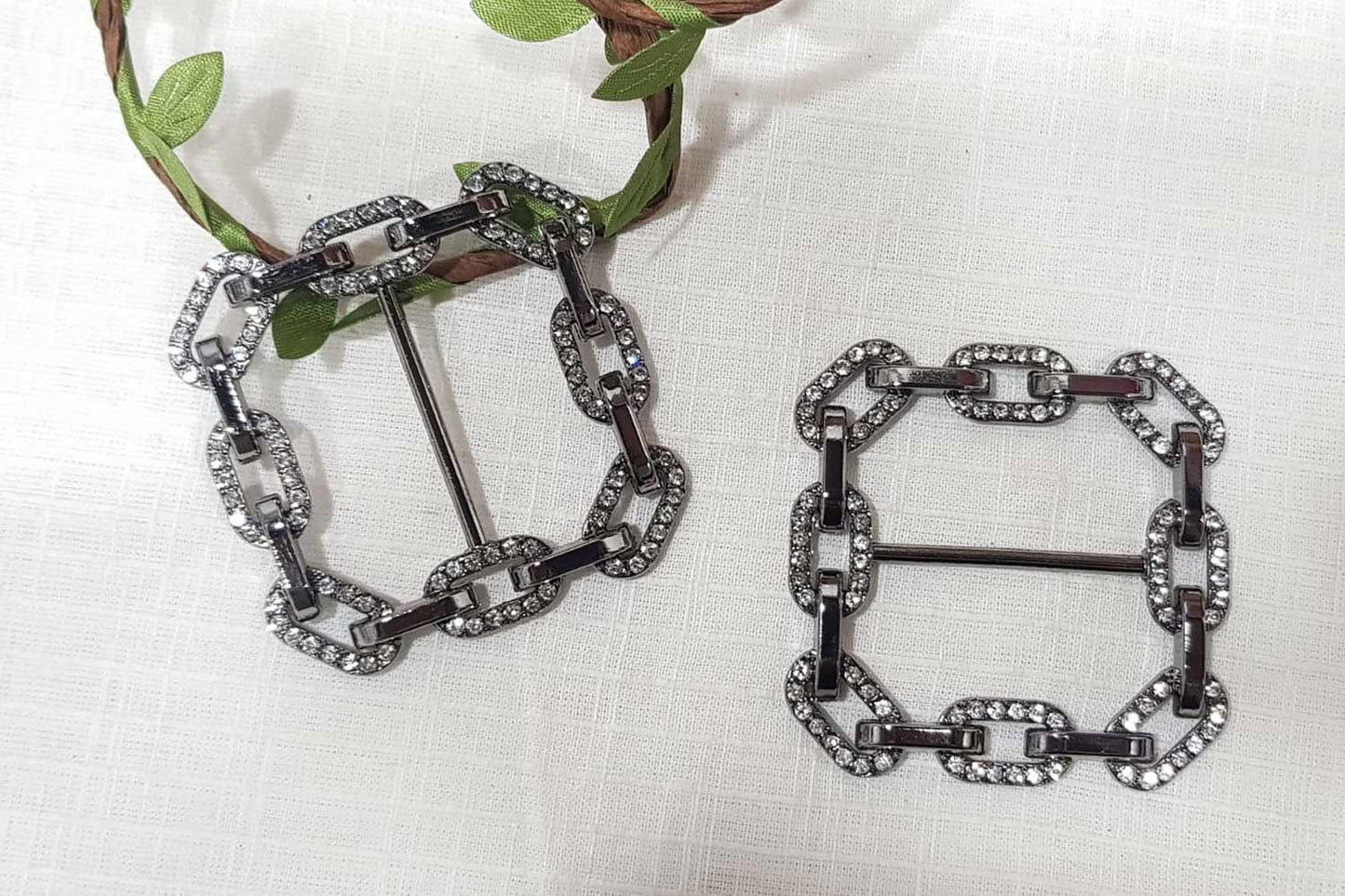 Designer Stonework Metal Buckles 1 pc