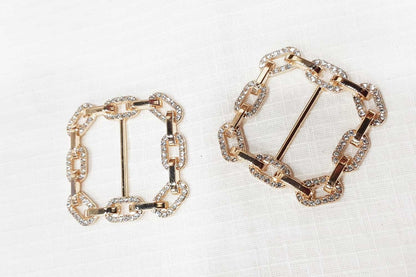 Designer Stonework Metal Buckles 1 pc