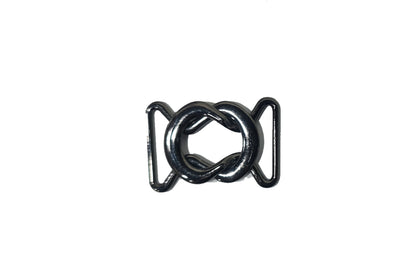 Metallic Grey Color Fancy Buckles Package of 2 pieces