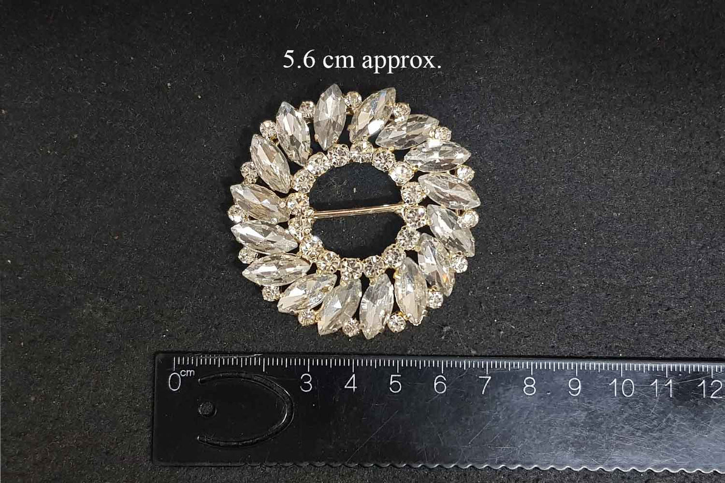 Stonework Fancy Metal Buckle 1 Pc