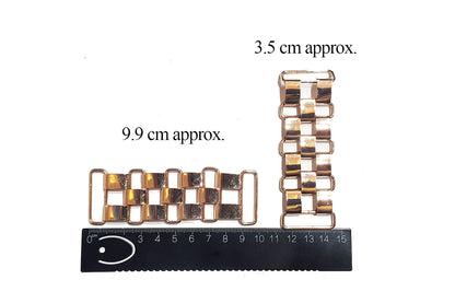 Mohan Shoppe Golden Metal Buckle for Cardigans Bellies Dresses Belts