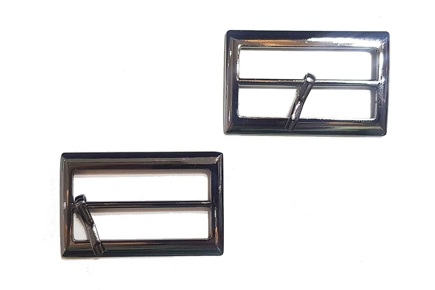 Fancy Buckles 4 Pieces Metallic Grey Color