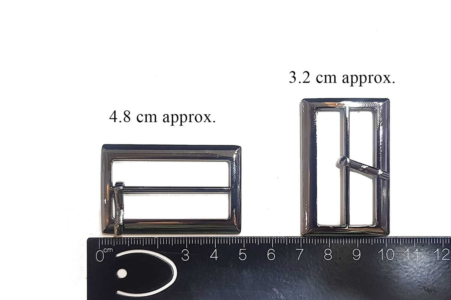 Fancy Buckles 4 Pieces Metallic Grey Color