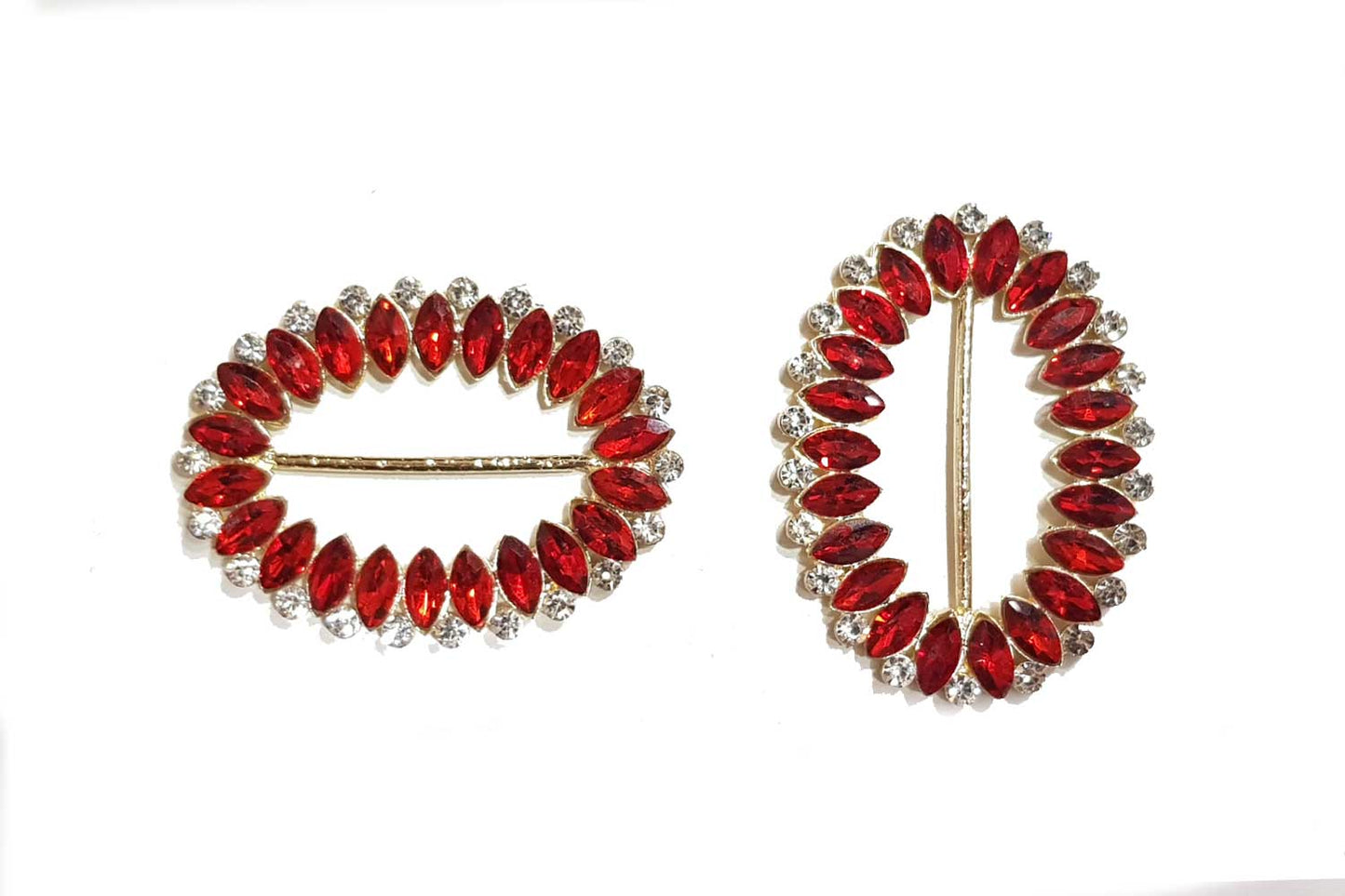 Oval Shape Fancy Glass Stones Buttons