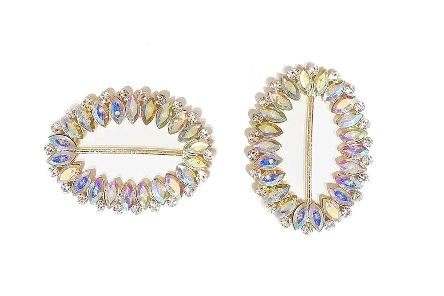 Oval Shape Fancy Glass Stones Buttons