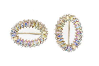 Oval Shape Fancy Glass Stones Buttons