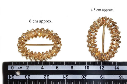 Oval Shape Fancy Glass Stones Buttons