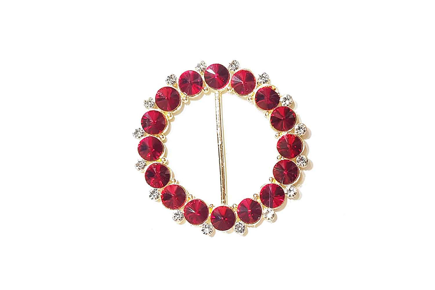 Round Stonework Fancy Metal Buckle
