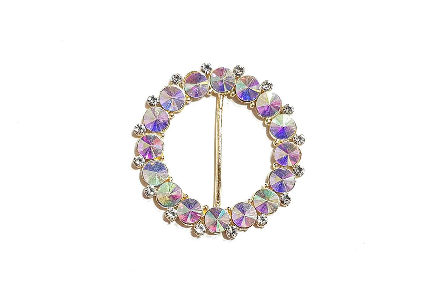 Round Stonework Fancy Metal Buckle