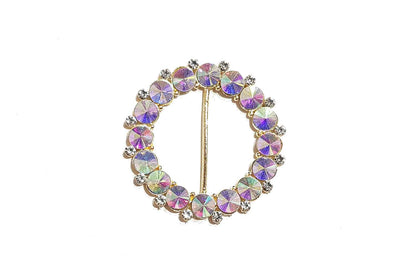 Round Stonework Fancy Metal Buckle