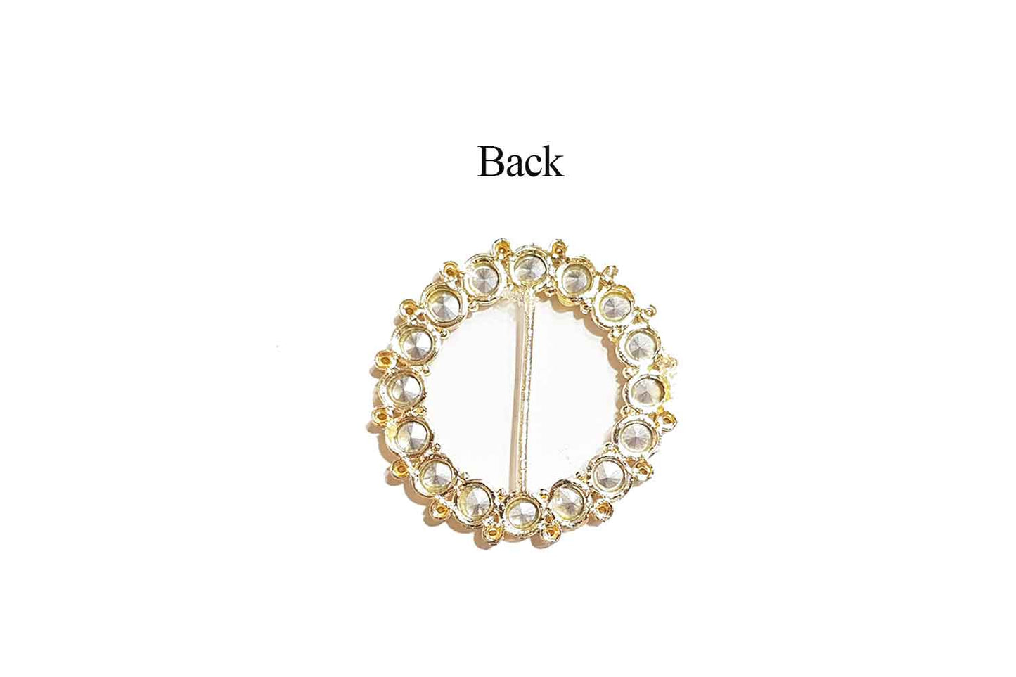 Round Stonework Fancy Metal Buckle
