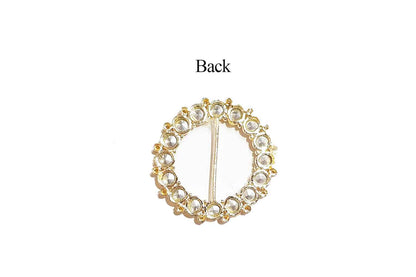 Round Stonework Fancy Metal Buckle