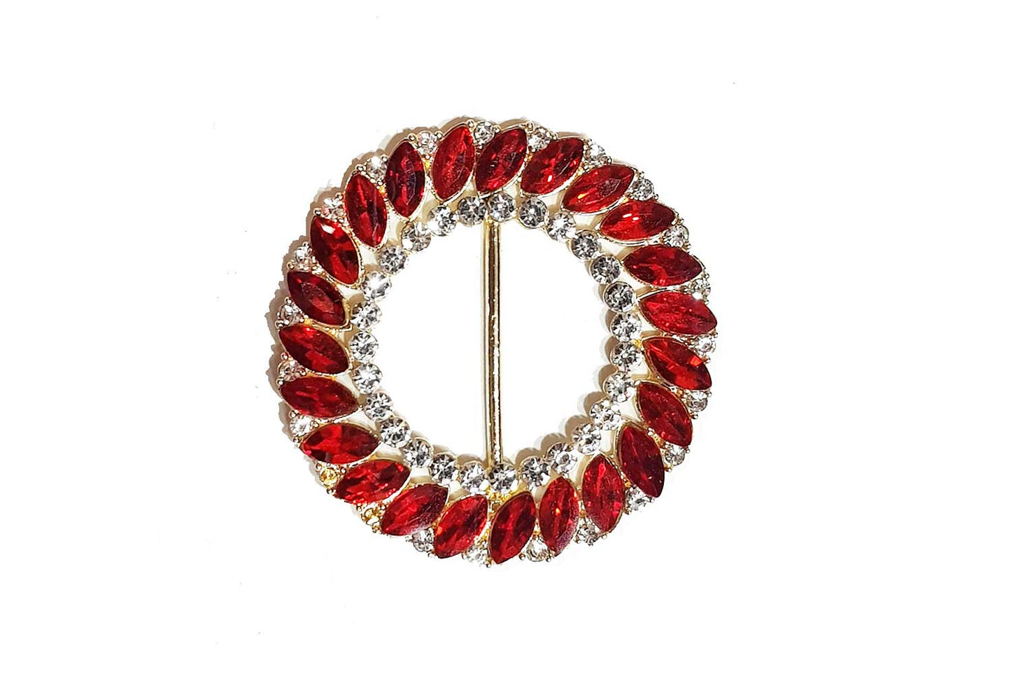 Round Glass Stones work Fancy Buckles
