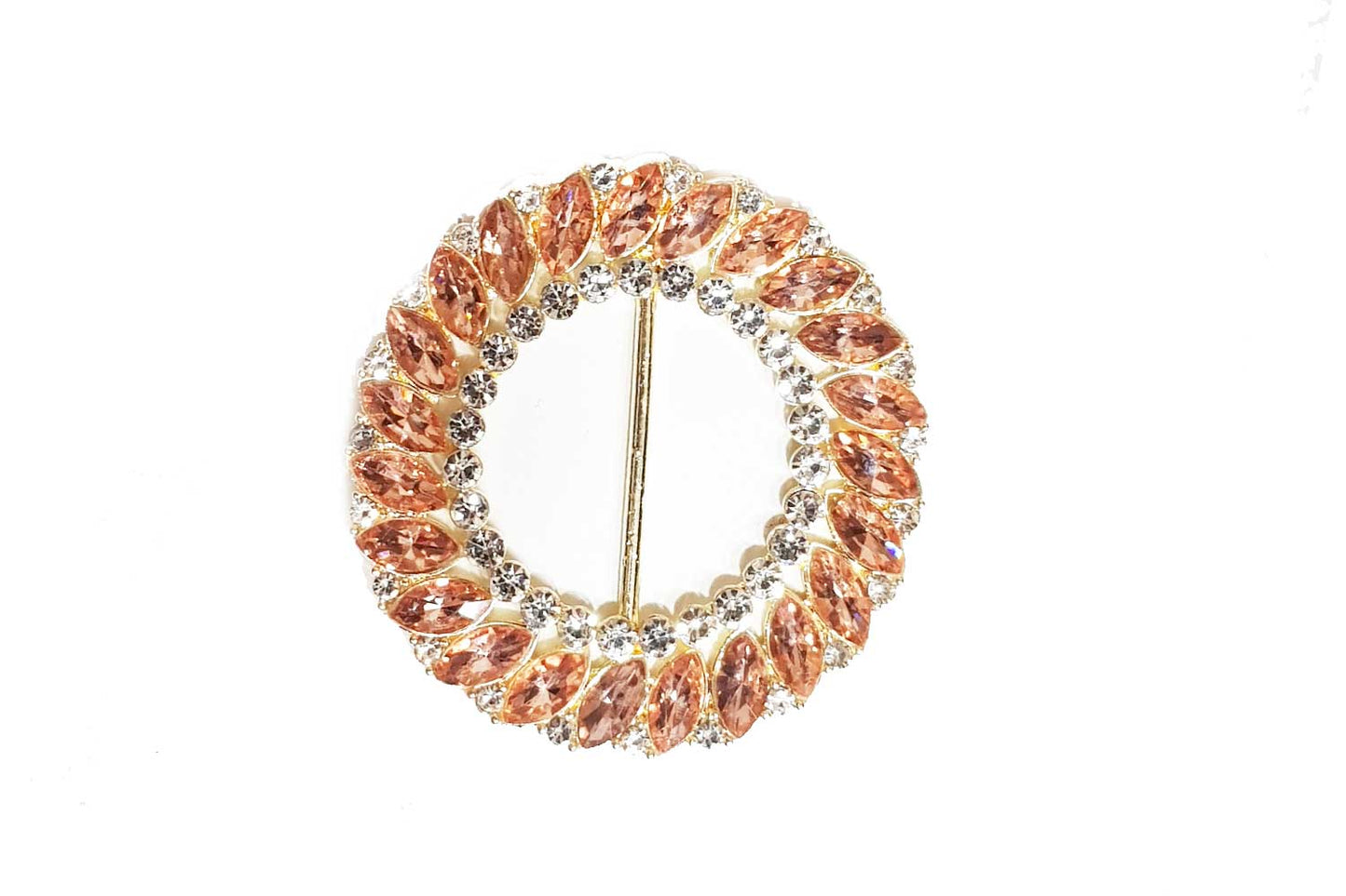Round Glass Stones work Fancy Buckles