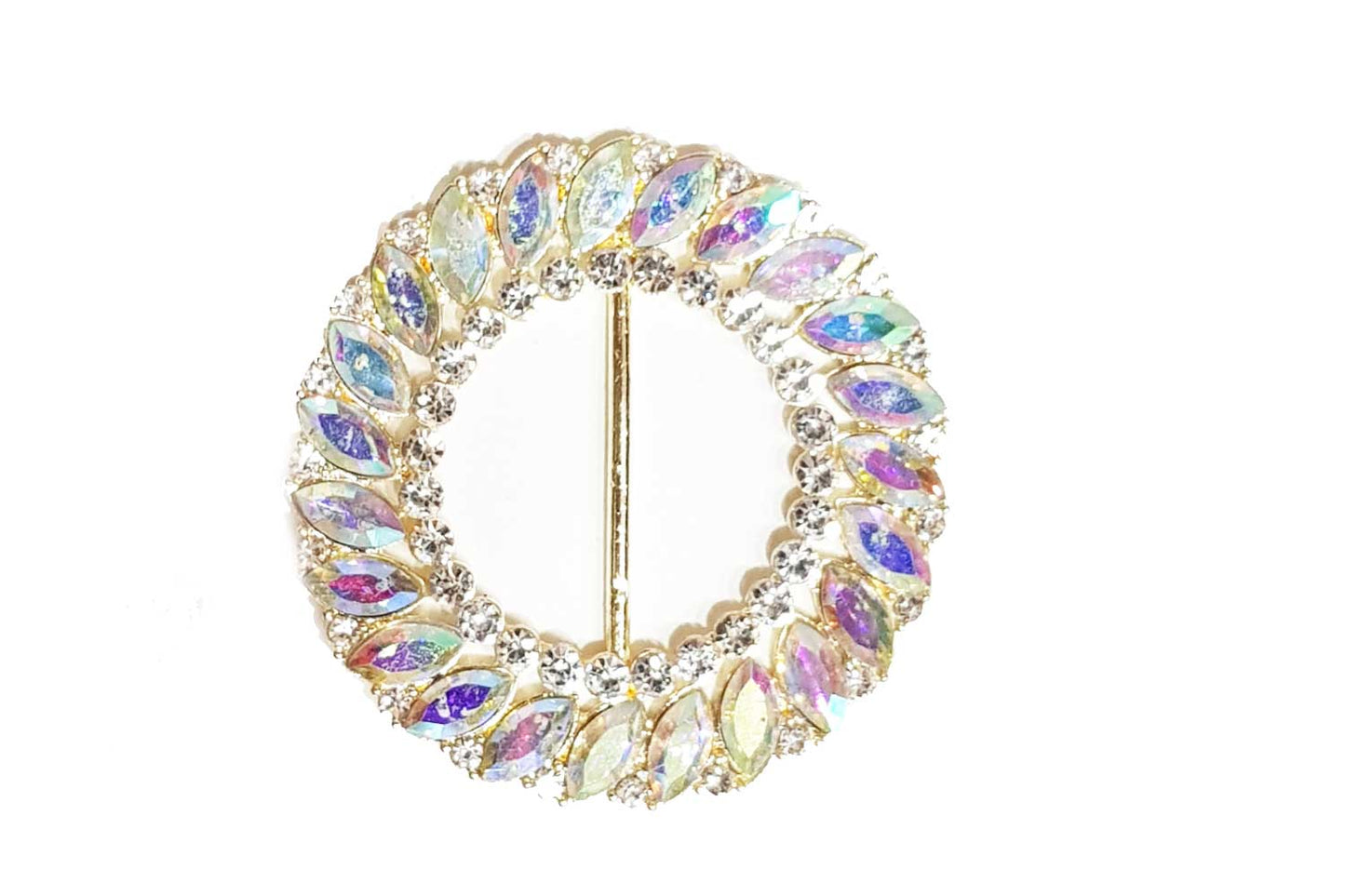 Round Glass Stones work Fancy Buckles