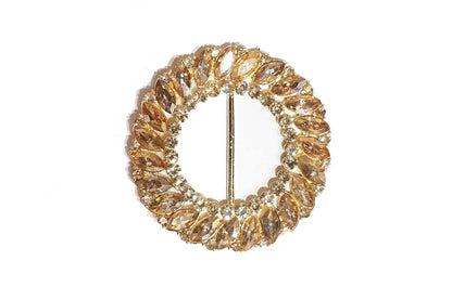 Round Glass Stones work Fancy Buckles
