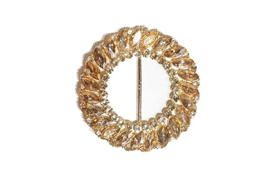 Round Glass Stones work Fancy Buckles