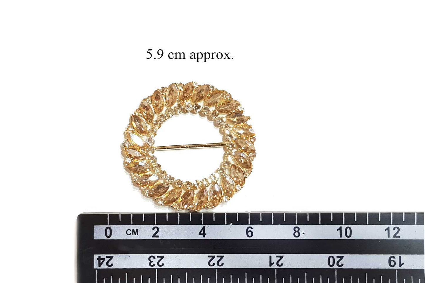 Round Glass Stones work Fancy Buckles
