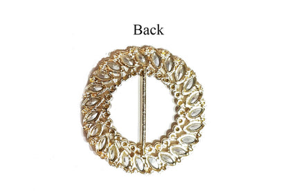 Round Glass Stones work Fancy Buckles