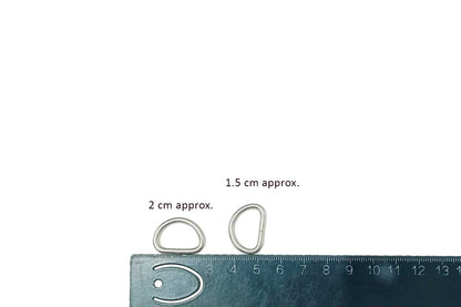 Silver color Metal D Shape Loop Buckle Belt Buckles 20 Pcs