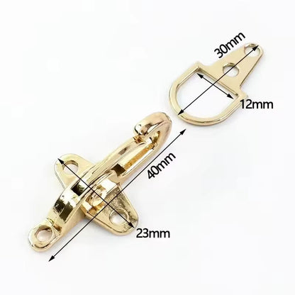 Premium Silver Turn Lock Closure Buckle for Bags and Wallets