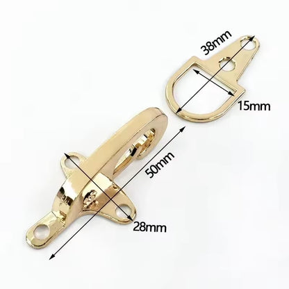 Premium Silver Turn Lock Closure Buckle for Bags and Wallets