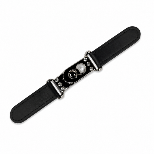 Premium Black Leather Strap Buckle Connector