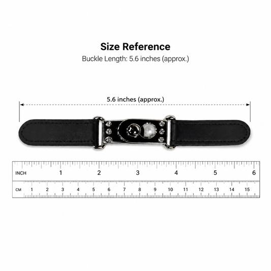 Premium Black Leather Strap Buckle Connector