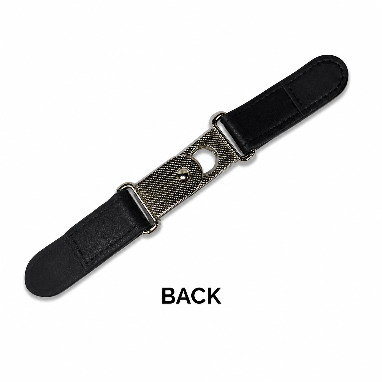 Premium Black Leather Strap Buckle Connector