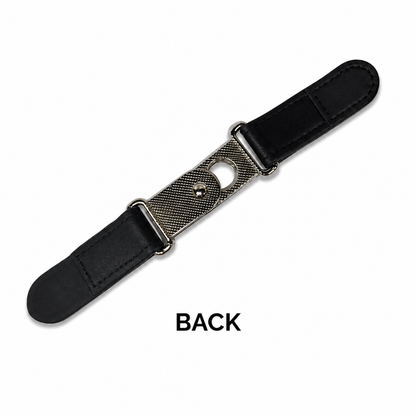 Premium Black Leather Strap Buckle Connector