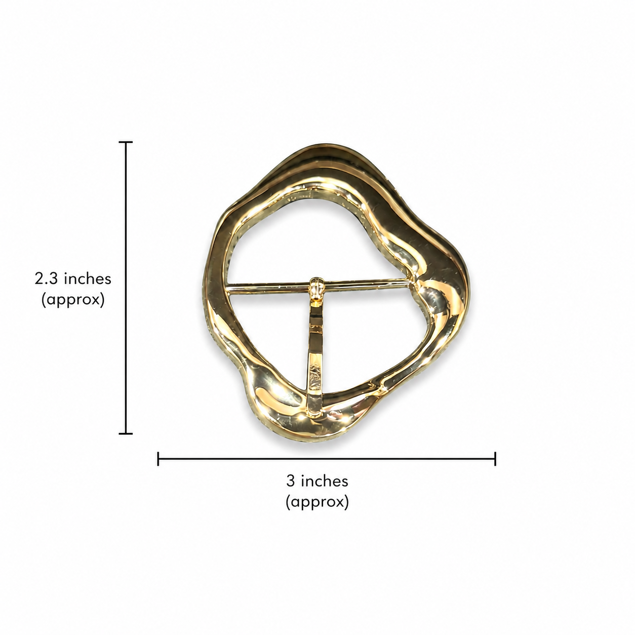 Designer Abstract Gold Buckle (1 Piece)