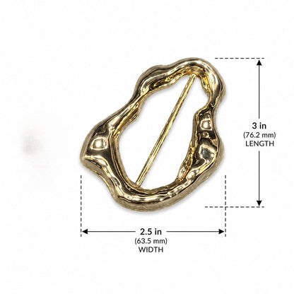 Abstract Gold Metal Buckle (1 piece)