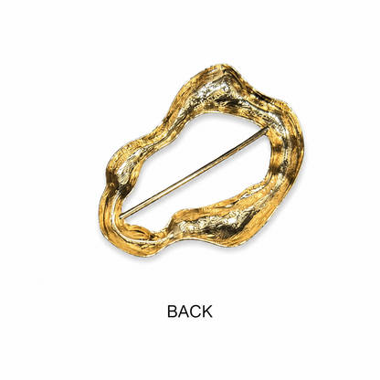 Abstract Gold Metal Buckle (1 piece)