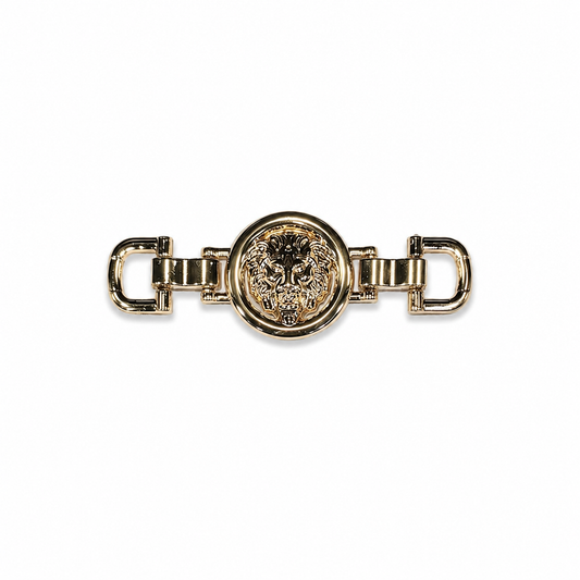 Luxury Lion Head Gold Metal Clasp Buckle (1 piece)