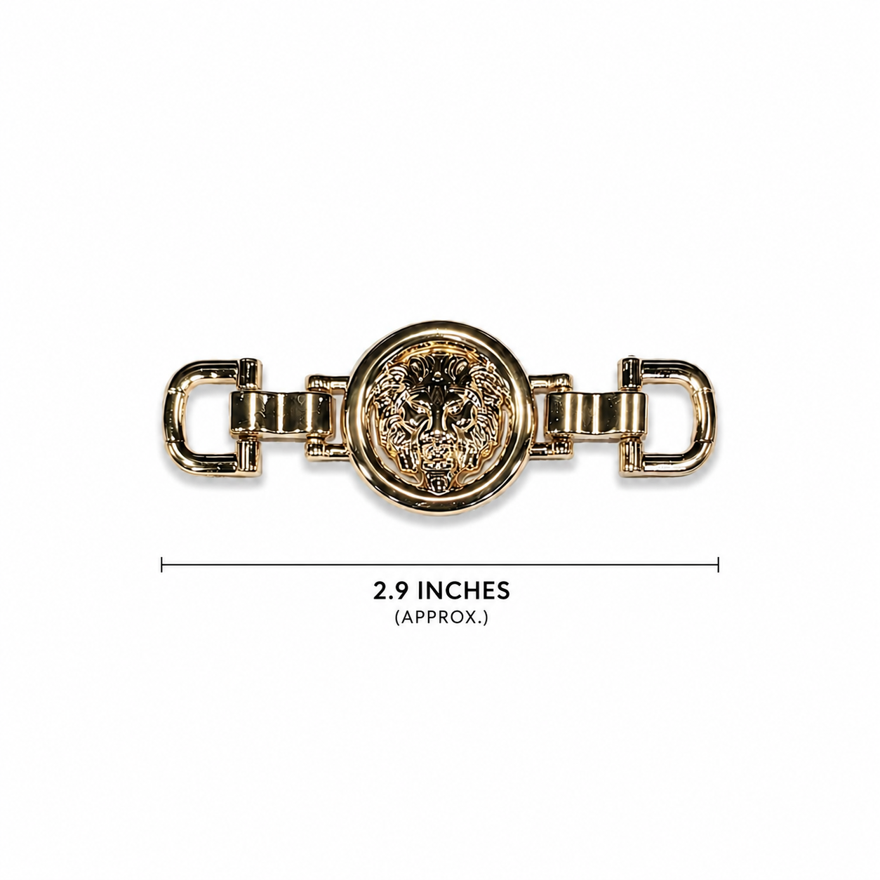 Luxury Lion Head Gold Metal Clasp Buckle (1 piece)