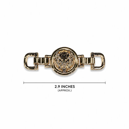 Luxury Lion Head Gold Metal Clasp Buckle (1 piece)