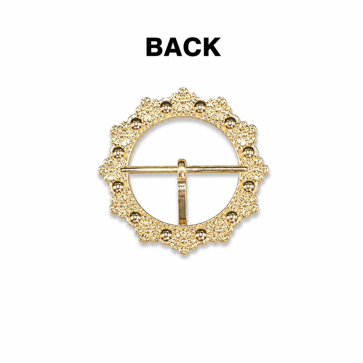 Elegant Pearl & Crystal Round Fashion Buckle (1 Piece)