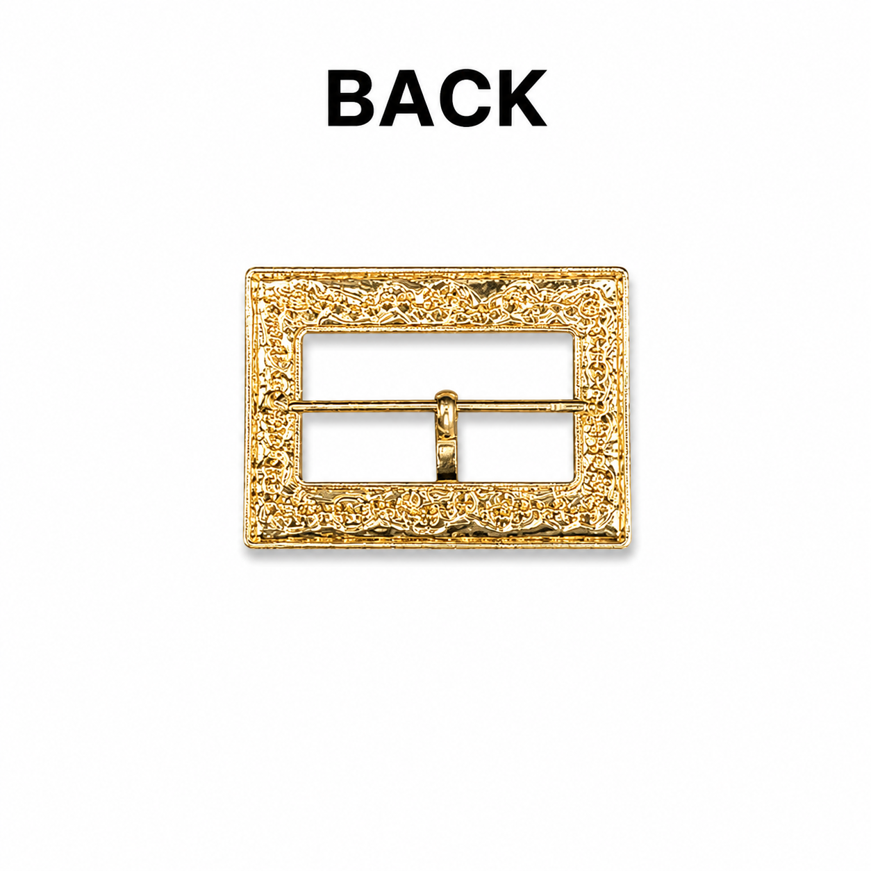 Gold Crystal Embellished Rectangular Fashion Buckle (1 piece)