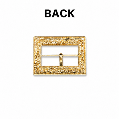 Gold Crystal Embellished Rectangular Fashion Buckle (1 piece)