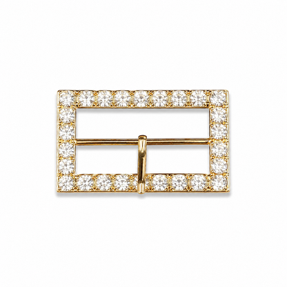 Luxury Gold Rhinestone Rectangular Fashion Buckle (1 piece)